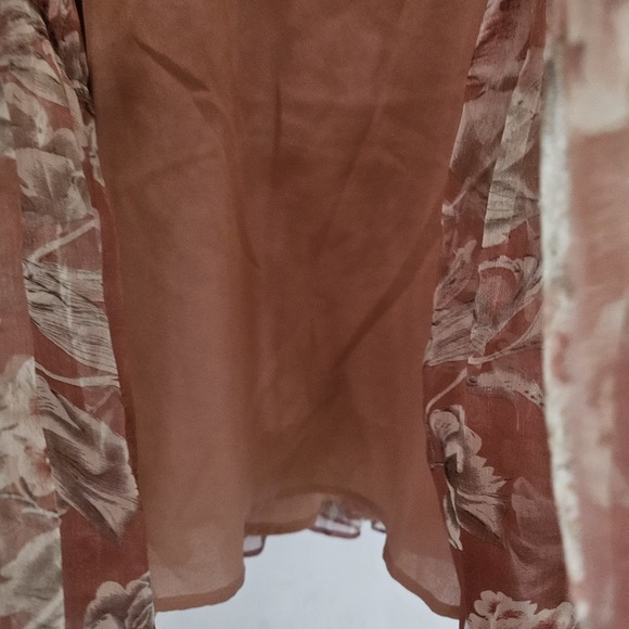 En Saison Dress S Nella Chiffon Tiered Floral Mini Lined Babydoll‎ Mauve Peasant - Picture 8 of 16